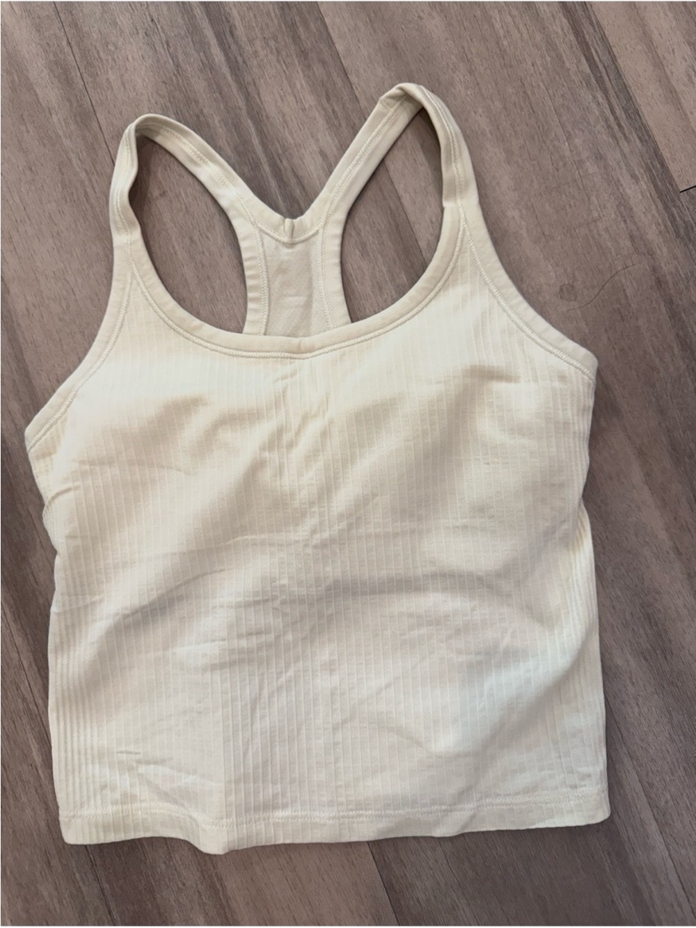 Lululemon light yellow ebb to street tank - size 4 - waist length